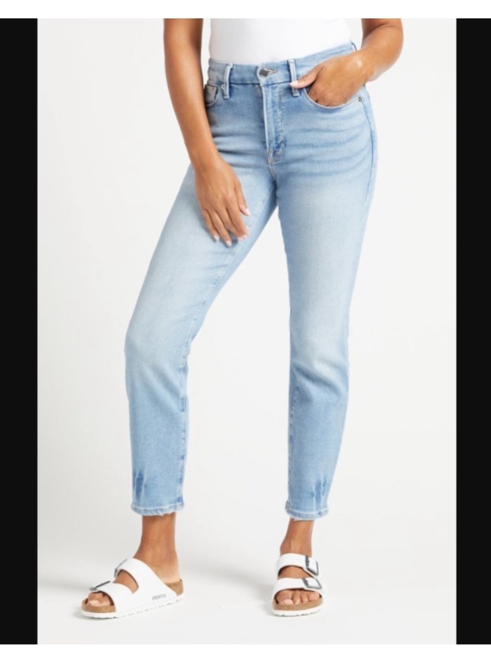 Good American Good Legs High Waist Cigarette Jeans 2/26 L64